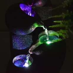 Fontaine zen en résine avec LED Luba