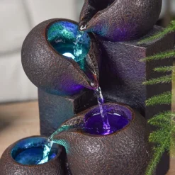 Fontaine zen en résine avec LED Luba