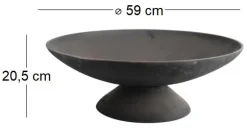 Foyer brasero rond pour bûches en fonte (Diamètre 59 cm)