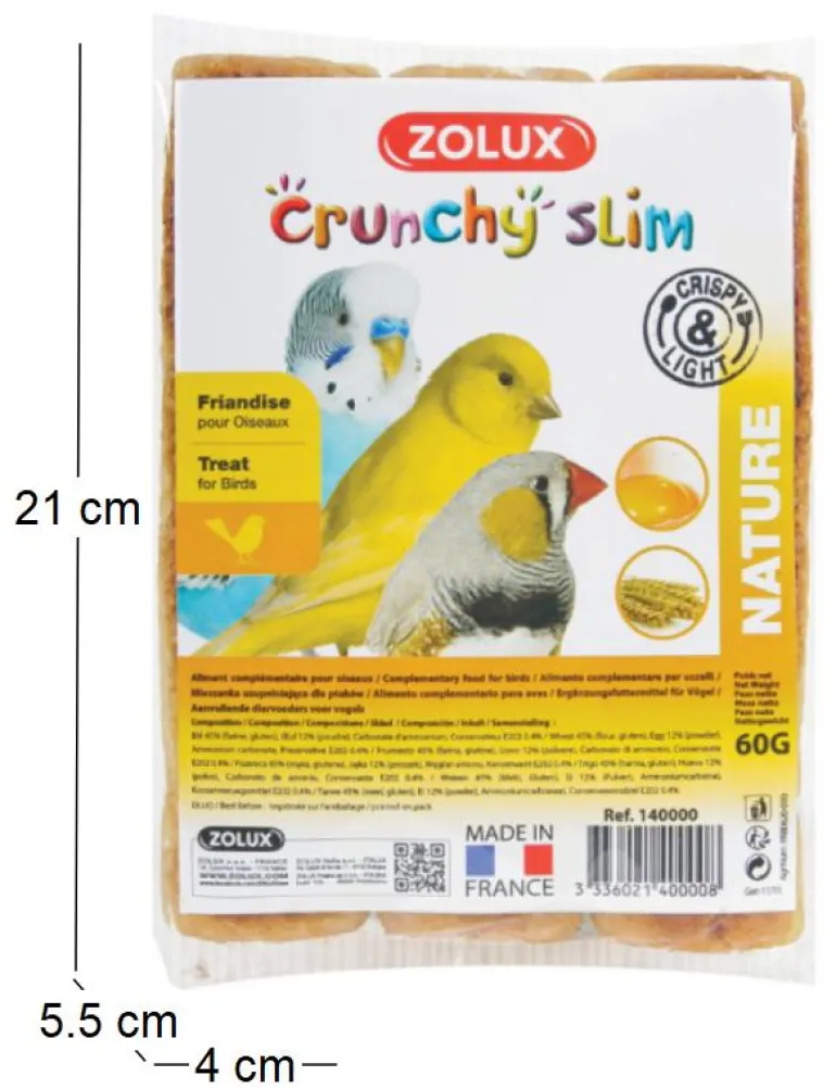 Friandises pour oiseaux Crunchy slim 3x20gr