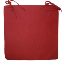 Galette de chaise en coton 40 cm (Rouge)