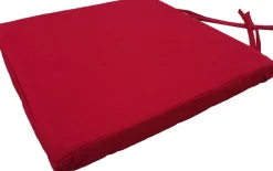 Galette de chaise en coton 40 cm (Rouge)