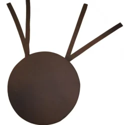 Galette de chaise ronde en coton 40 cm (Chocolat)