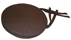 Galette de chaise ronde en coton 40 cm (Chocolat)