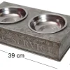 Gamelle double en zinc Libre service 36 cm