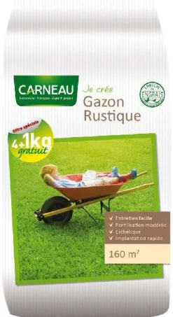 Gazon rustique implantation rapide tous terrains (160 m²)