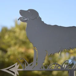 Girouette en acier noir silhouette (Golden Retriever)