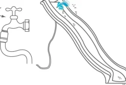 Glissière de toboggan avec vague en PEHD Tweeb 175 cm (Vert lemon)