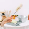 Goupillon gourde en fibres de coton et soie
