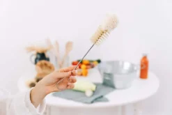 Goupillon gourde en fibres de coton et soie
