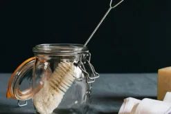 Goupillon gourde en fibres de coton et soie