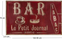 Grande plaque vintage en fer 122,5 x 74 cm (Bar tabac)