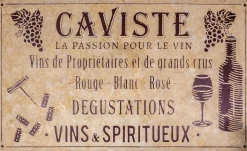 Grande plaque vintage en fer 122,5 x 74 cm (Caviste)