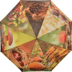 Grand parapluie bois et métal toile polyester (Automne)