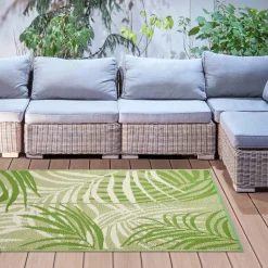 Grand tapis de jardin réversible 242,5 x 150 cm (Jungle)