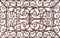 Gratte-pieds paillasson grille en fonte (Rectangle)