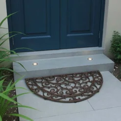 Gratte-pieds paillasson grille en fonte (Demi-cercle)