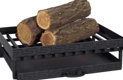 Grille de cheminée en acier avec tiroir 52 cm