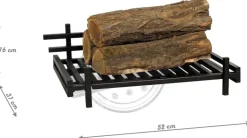 Grille de cheminée en acier 52 cm