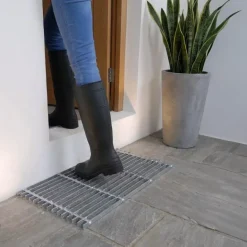 Grille gratte pieds en acier galvanisé (80 x 40 cm)
