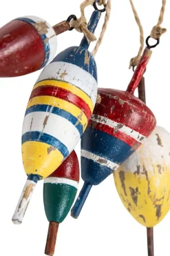 Guirlande de flotteurs de pêche en bois 1.28 m