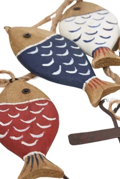 Guirlande poissons en bois et ancre 1.30 m