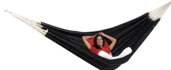 Hamac double en coton Barbados (Noir)