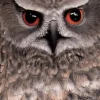 Hibou sur branche en résine 60 cm
