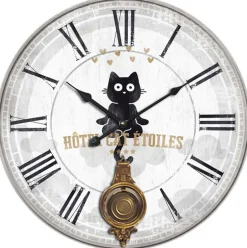 Horloge avec balancier Chats 58 cm (Un chat)