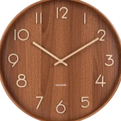 Horloge en bois Pure 40 cm (Bois foncé)