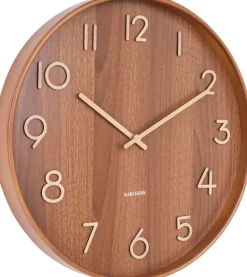 Horloge en bois Pure 40 cm (Bois foncé)