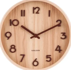 Horloge en bois Pure 22 cm (Naturel)