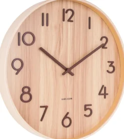 Horloge en bois Pure 40 cm (Naturel)