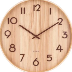 Horloge en bois Pure 40 cm (Naturel)