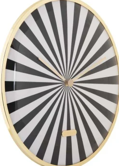 Horloge en métal Candy Swirl Dome (Noir)
