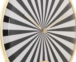 Horloge en métal Candy Swirl Dome (Noir)