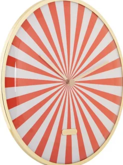 Horloge en métal Candy Swirl Dome (Orange)