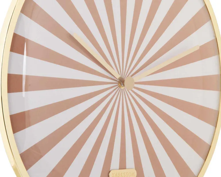 Horloge en métal Candy Swirl Dome (Marron clair)