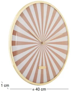 Horloge en métal Candy Swirl Dome (Marron clair)