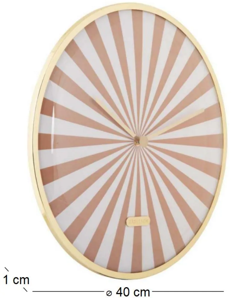 Horloge en métal Candy Swirl Dome (Marron clair)