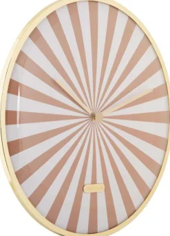 Horloge en métal Candy Swirl Dome (Marron clair)