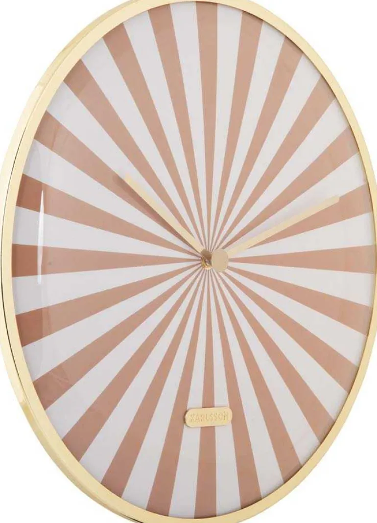 Horloge en métal Candy Swirl Dome (Marron clair)