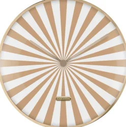 Horloge en métal Candy Swirl Dome (Marron clair)