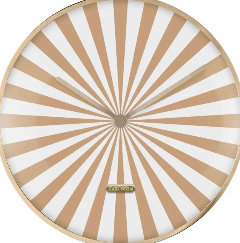 Horloge en métal Candy Swirl Dome (Marron clair)