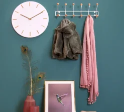 Horloge en métal Charme 45 cm (Blanc)