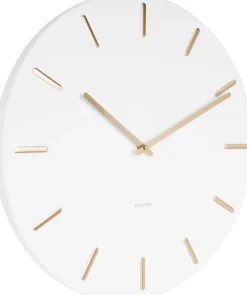 Horloge en métal Charme 45 cm (Blanc)