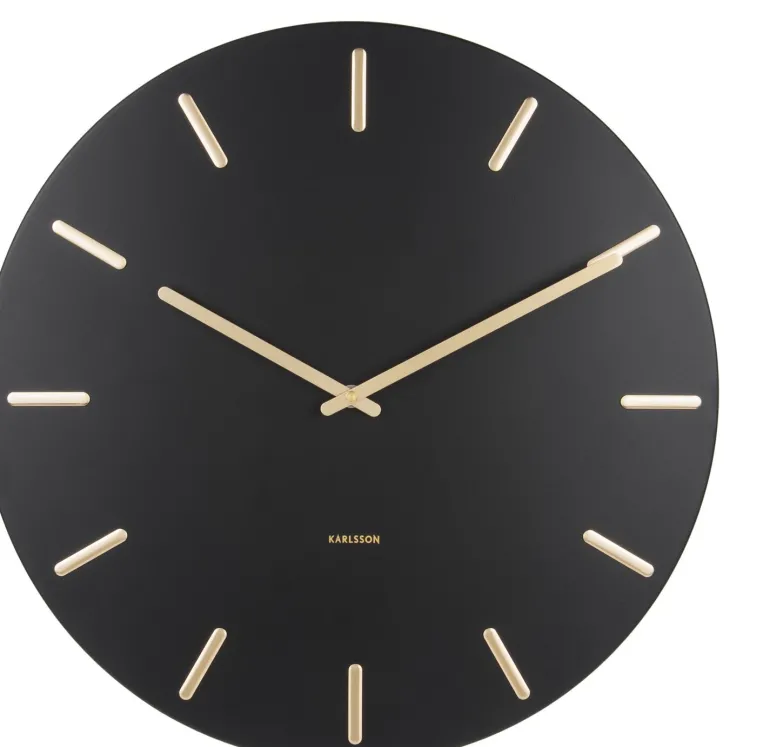 Horloge en métal Charme 45 cm (Noir)