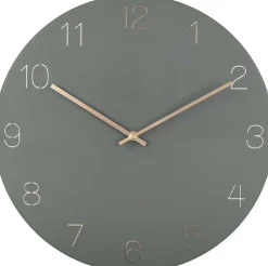 Horloge en métal chiffres gravés Charm (Vert)
