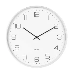 Horloge en métal mat Lofty (Blanc)