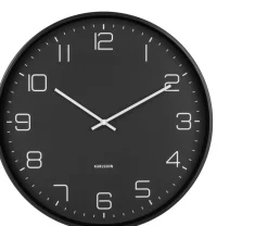 Horloge en métal mat Lofty (Noir)